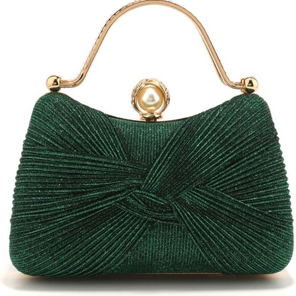 Clutch Purses for Women Handbags Shiny Sequin Wedding Silver Cross Body Purses w - Picture 2 of 3